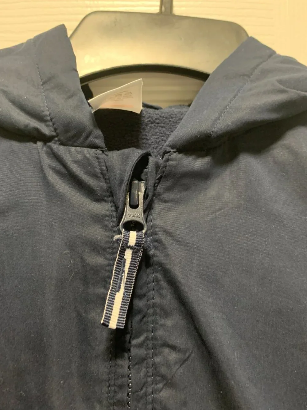 Gymboree - Boys Navy Blue Hooded Jacket With Fleece Lining Size 7